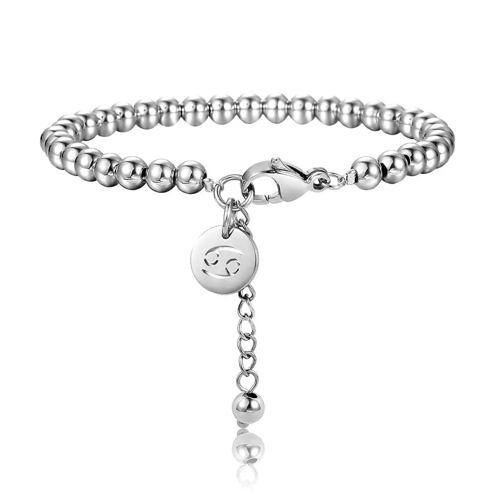 Bracelet Cancer Bracelet Cancer Perles Argent Esprit-Astrologie 