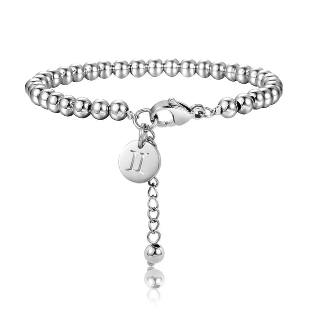 Bracelet Gémeaux Bracelet Gémeaux Perles Argent Esprit-Astrologie 