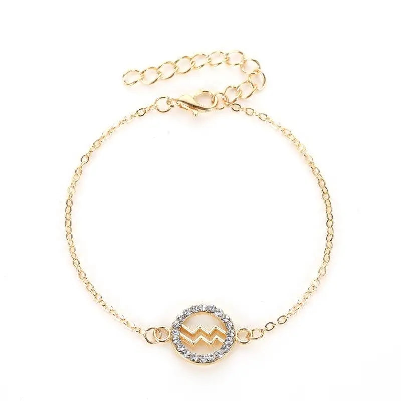 Bracelet Verseau Bracelet Verseau Diamant Or Esprit-Astrologie 