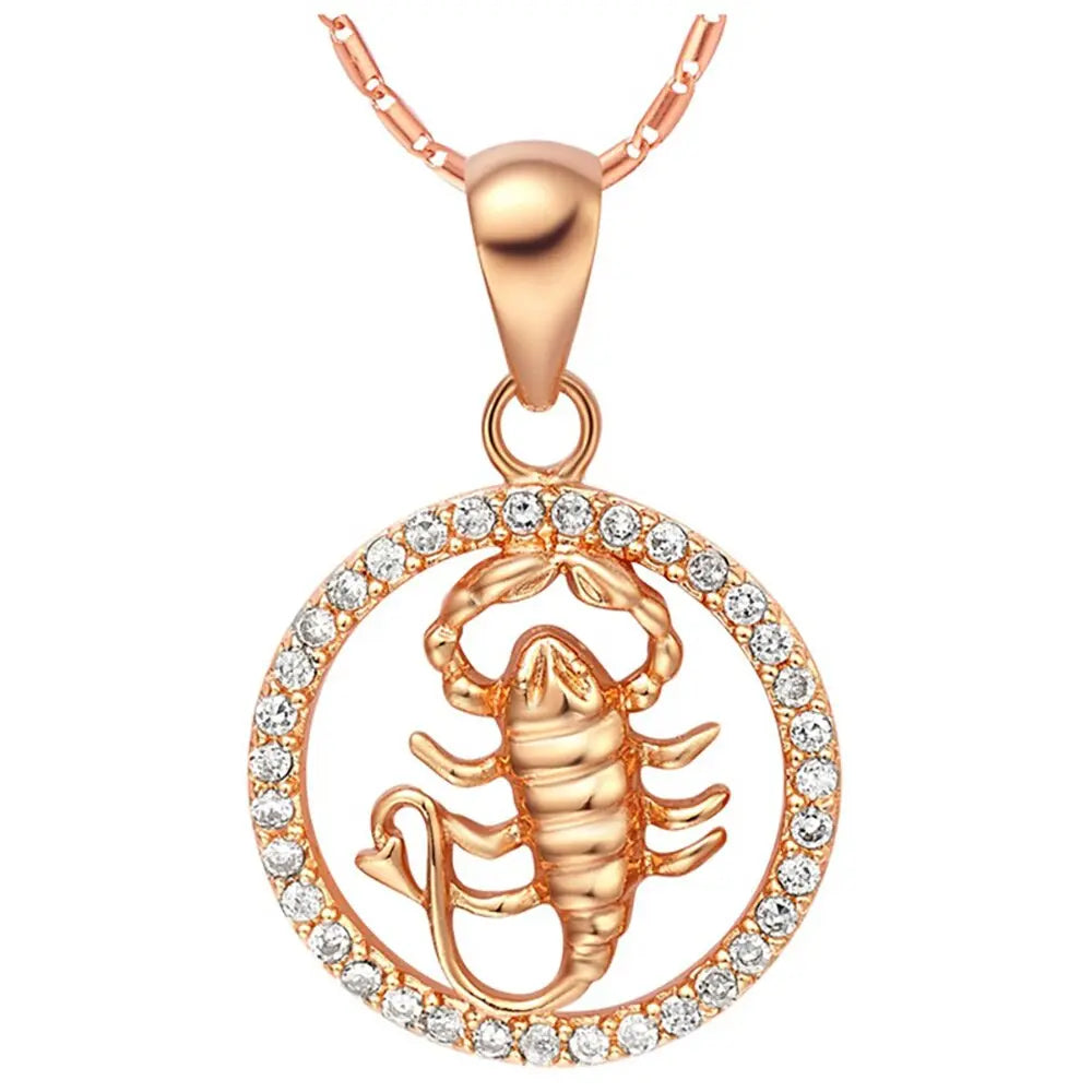 Collier Scorpion Collier Scorpion Diamant Or Rose Esprit-Astrologie 